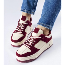 D/GMR Burgundy sneakers på Crim platformen rød