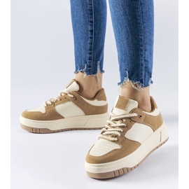 D/GMR Beige sneakers på Crim platformen
