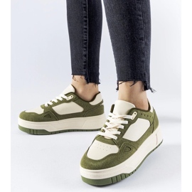 D/GMR Grøn og hvid Pomona platform sneakers