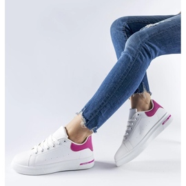 D/GMR Hvide og lyserøde Leland sneakers