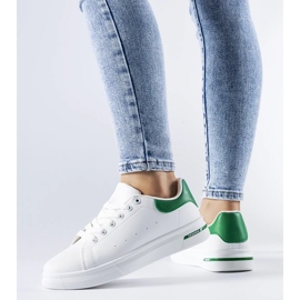 D/GMR Hvide og grønne Leland sneakers