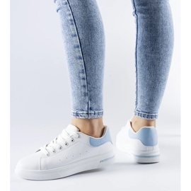 D/GMR Hvide og blå Leland sneakers