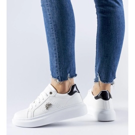 D/GMR Hvide sneakers med Fairfax applikation af zirkon