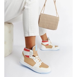 D/GMR Hvide og beige high-top sneakers fra Eagan