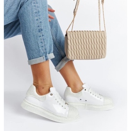 D/GMR Hvide sneakers med rhinestones Goe NN2N4011