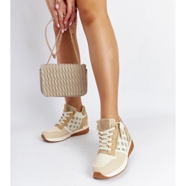 D/GMR Beige Knoxville wedge sneakers
