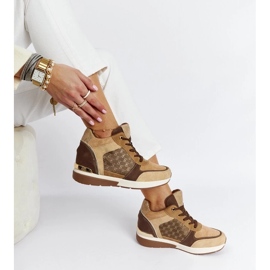 D/GMR Kastanjebrune sneakers med kile