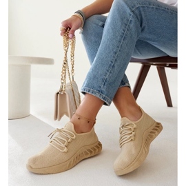 D/GMR Beige sneakers i stof fra Weekley
