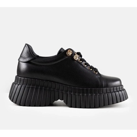 D/GMR Sorte læder sneakers på Karino -platformen