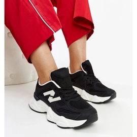 D/GMR Sorte sneakers med massiv Gergely-sål
