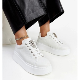 D/GMR Karino sneakers i hvid læder