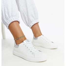 D/GMR Hvide og sølv sneakers på Ariam -platformen