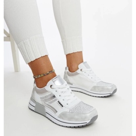 D/GMR Sølv platform sneakers med Mauli rhinestones