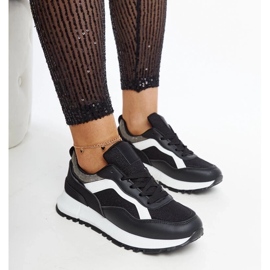 D/GMR Sorte platformssneakers med Evelia glitter