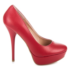 Ideal Shoes Klassiske pumper rød