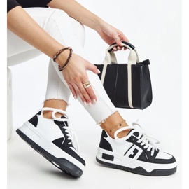 D/GMR Sorte og hvide Galit sneakers med en tyk sål