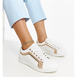D/GMR Amala platform sneakers i hvid og guld