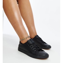 D/GMR Sorte øko-læder sneakers Luz