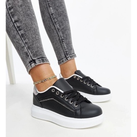 D/GMR Sorte sneakers med dekorative Perica rhinestones