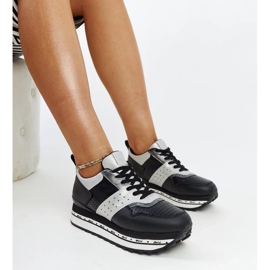 Sorte sneakers med høj sål fra Askalua