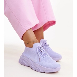 Lilla sneakers med massiv Kassi-sål violet