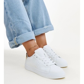 Hvide og guld Akila sneakers