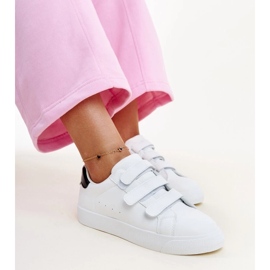Hvide og sorte velcro sneakers fra Samala