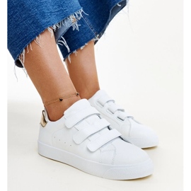 Hvid og guld Samala velcro sneakers