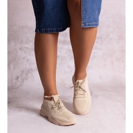 D/CEO Beige sneakers i stof fra Madi