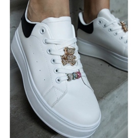 D/CEO Hvide platformssneakers dekoreret med en Mavien-bamse