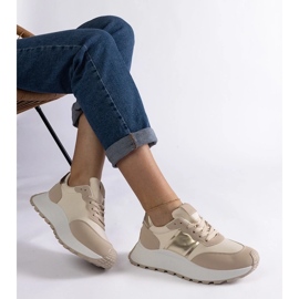 D/CEO Beige Cremorna platform sneakers