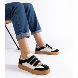 D/CEO Mena sorte sneakers med velcrolukning