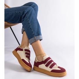 D/CEO Mena bordeaux sneakers med velcrolukning rød