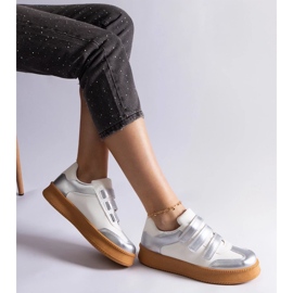 D/CEO Mena sølv sneakers med velcrolukning