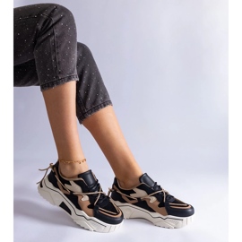 D/CEO Sorte sneakers dekoreret med en Valdez zirkonsnor