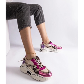 D/CEO Pink sneakers dekoreret med en zirkon Valdez snor lyserød