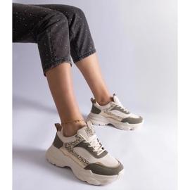 D/CEO Grønne sneakers med glitter Clorinda-indlæg