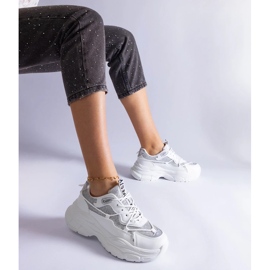 D/CEO Hvide sneakers med Rigel glitter indlæg