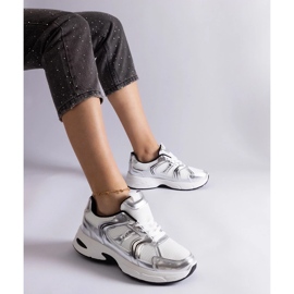 D/CEO Hvide og sølv Ena sportssneakers