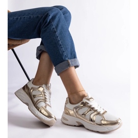 D/CEO Hvide og guld Ena sportssneakers gylden