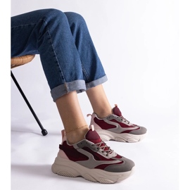 D/CEO Rødbrune og grå Milenka sneakers til kvinder