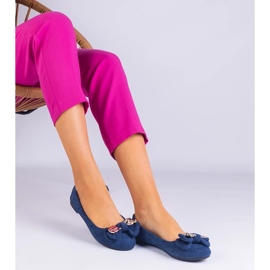 D/CEO Navy Classic Ballerinas med en masolbue