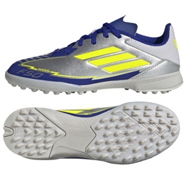 Adidas f50 liga messi tf ih0925 sølvblå sko