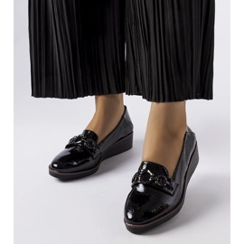 D/CEO Sorte patent wedge loafers fra Erin