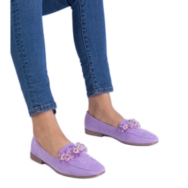 Violet Eco -PROCHOLAR MOCCASINS MED KRYSTALER