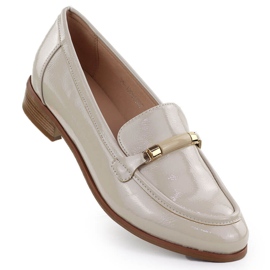 Kvinders lavhelte lakerede beige Potocki SZ12065 sko