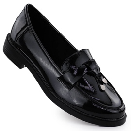 Kvinders lakerede sko Lords Black Potocki SZ12369 sort
