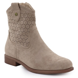 Kvinders ruskindstøvler Openwork Beige S.Barski Hy51-063