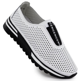 S.Barski Openwork Sports Shoes S. Barski LR51-672 White hvid
