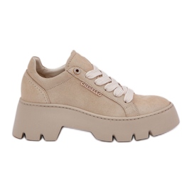 Sneakers sportssko på Chebello -platformen 4632 guld gylden